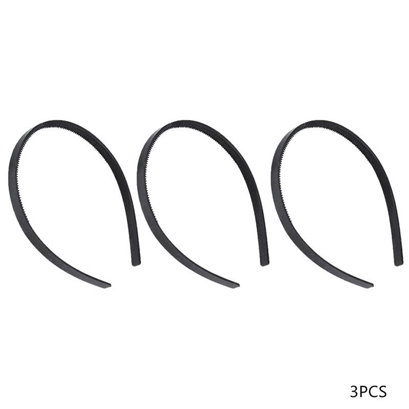 Set 3 cài tóc bằng acrylic màu đen rộng 7cm thời trang cho nữ