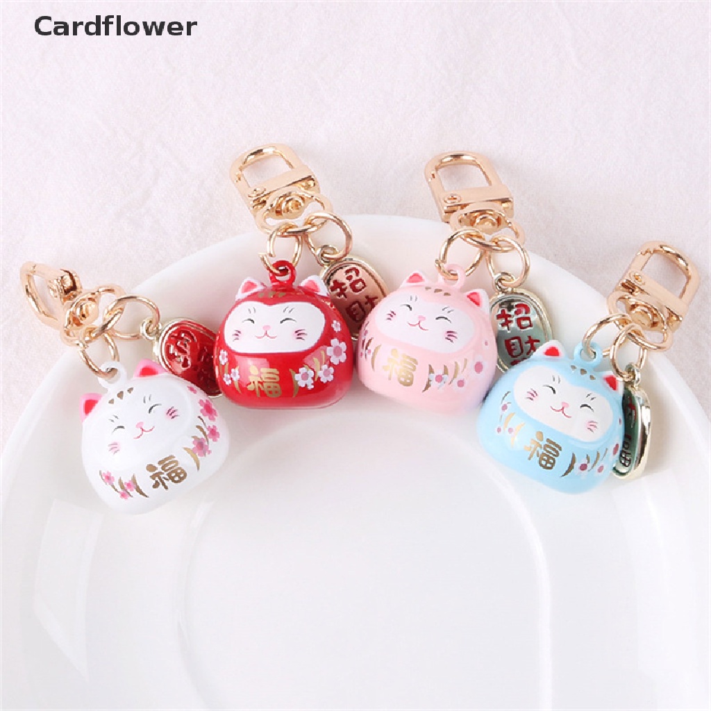 < Cardflower > Móc Khóa Hình Mèo May Mắn Nhật Bản Dễ Thương Trang Trí Túi Xách / Xe Hơi