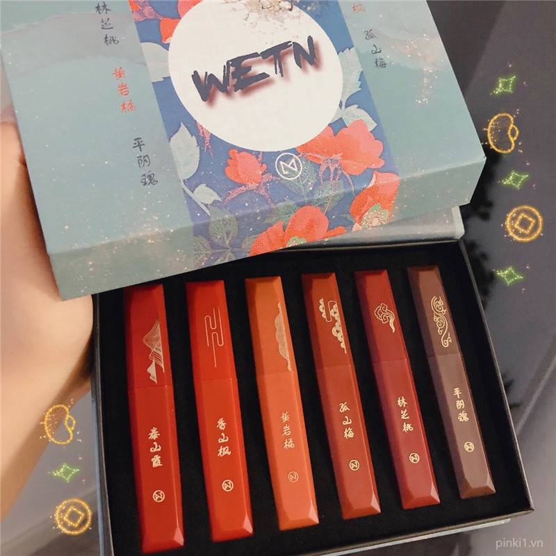 (Hàng Mới Về) Bộ Son Môi Màu Nhung Mềm Mại Chống Thấm Nước