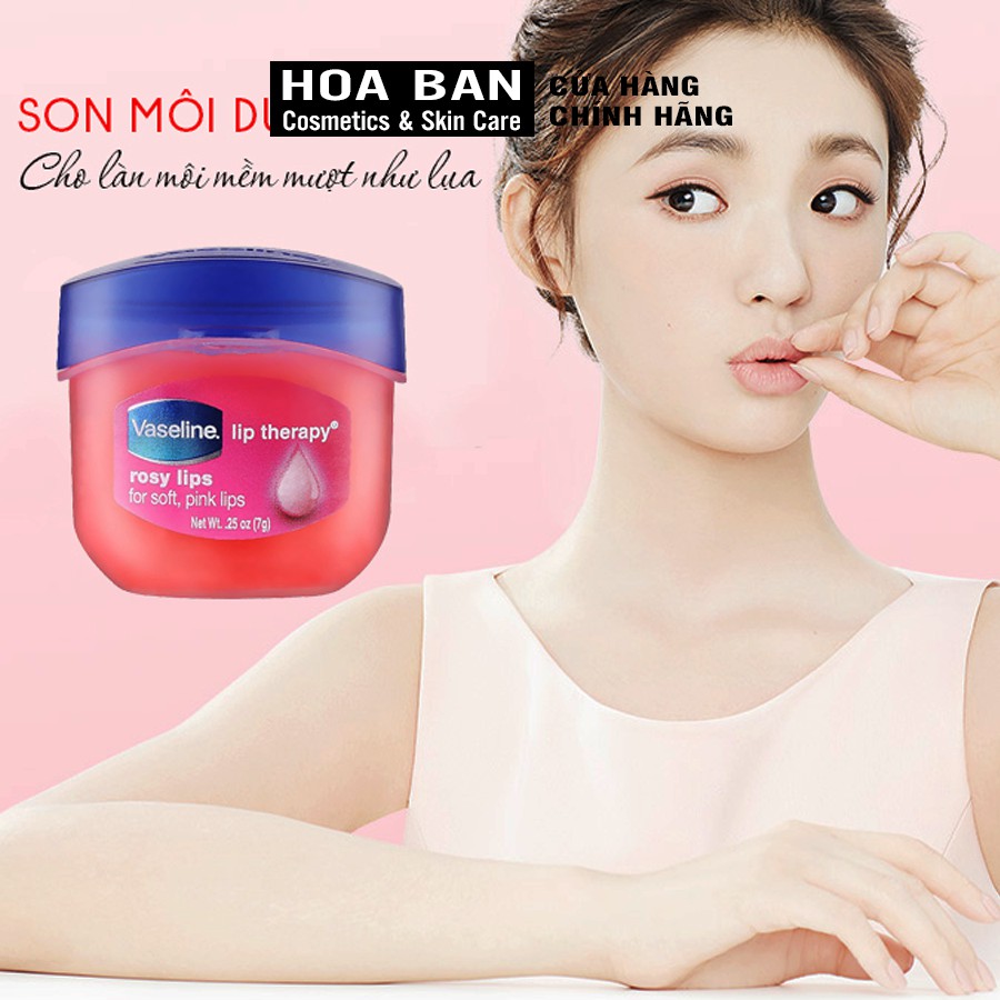 Dưỡng ẩm môi Vaseline dạng hũ mềm mịn chống khô nứt và thâm môi