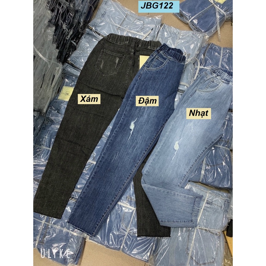 Quần Jeans Baggy Rách Lưng Chun Co Giãn JBG122