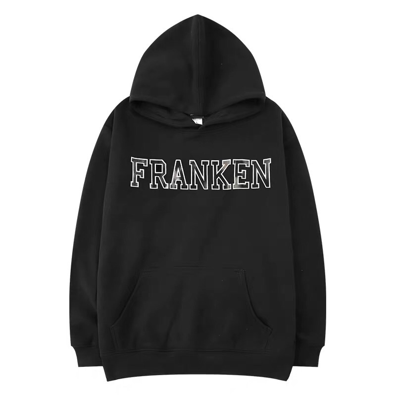 áo hoodie nỉ bông franken màu đen