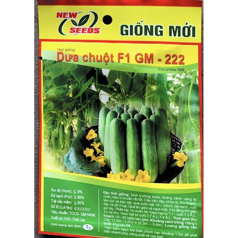 Hạt giống dưa chuột f1 Thái Lan