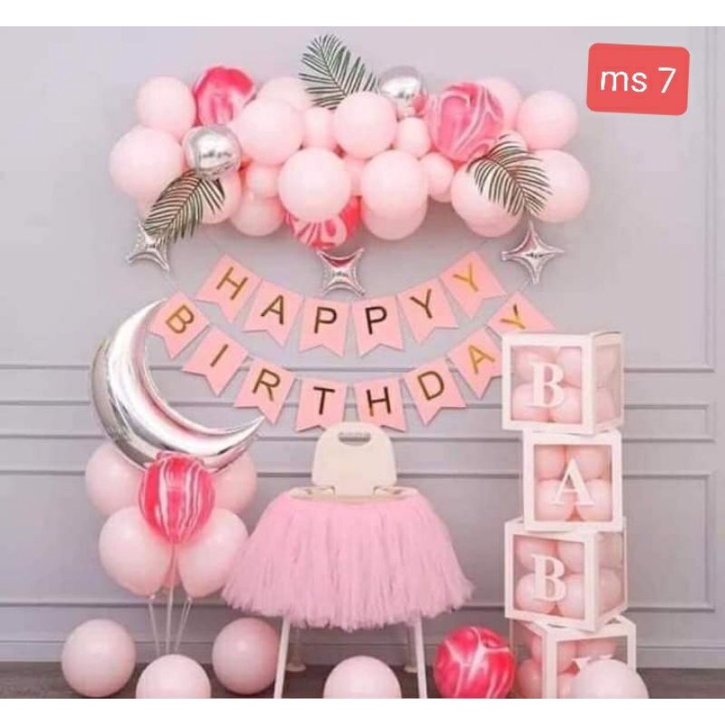 sét y hình  sét bóng sinh nhật cho bé trai,bé gái bao gồm cả trụ bóng mika,lá rùa trang trí