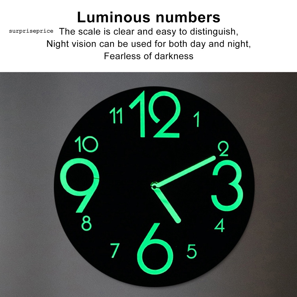 Đồng hồ treo tường phát quang 2 kiểu độc đáo trang trí nhà cửa