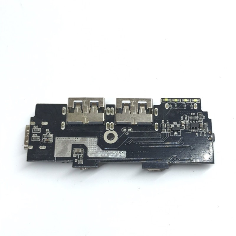 Mạch Sạc Rosh 5V/2.1A Có Led số .Hỗ trợ pin polymer 10.000mAh 2 cổng Out USB ,Mạch có bảo vệ tư ngắt dòng khi đầy