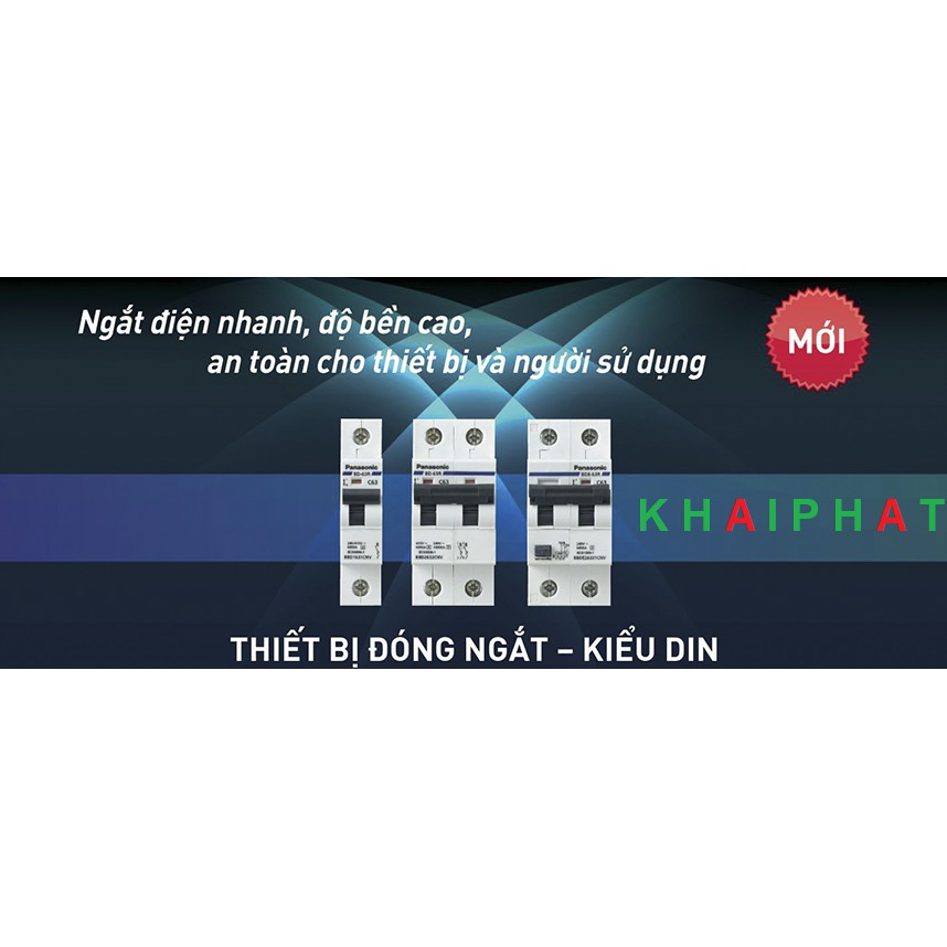 Áp tô mát tép át tép aptomat MCB 1P CB TÉP PANA Panasonic 1 PHA 6A 10A 16A 20A 25A 32A 40A 50A 63A 6kA - KHẢI PHƯỚC