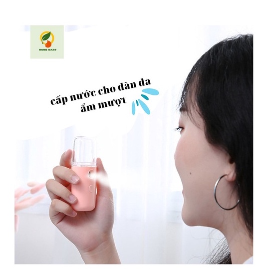 Máy Xịt Khoáng Cầm Tay Cung Cấp Nước Cho Da Máy Phun Sương Nano Mini Cấp Ẩm Bù Nước Cho Da Tiện Dụng