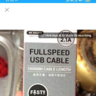 Cáp sạc wk-wdc072i cho iphone có hỗ trợ sạc nhanh