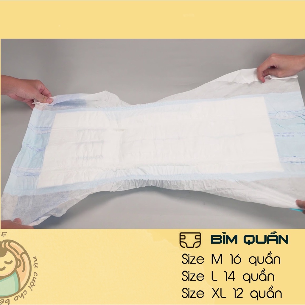 Tã Bỉm Người Lớn dán/quần Caryn Size M L XL -10/20 Miếng Dành Cho Người Già Hạn Chế Khả Năng Đi Lại