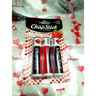 {Liên hệ trước khi đặt} Son dưỡng môi Chapstick candy cane (set 3 thỏi)