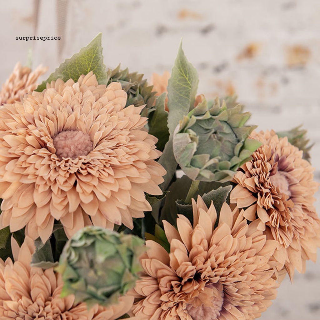 Bó Hoa Hướng Dương Giả Bằng Lụa Dùng Trang Trí