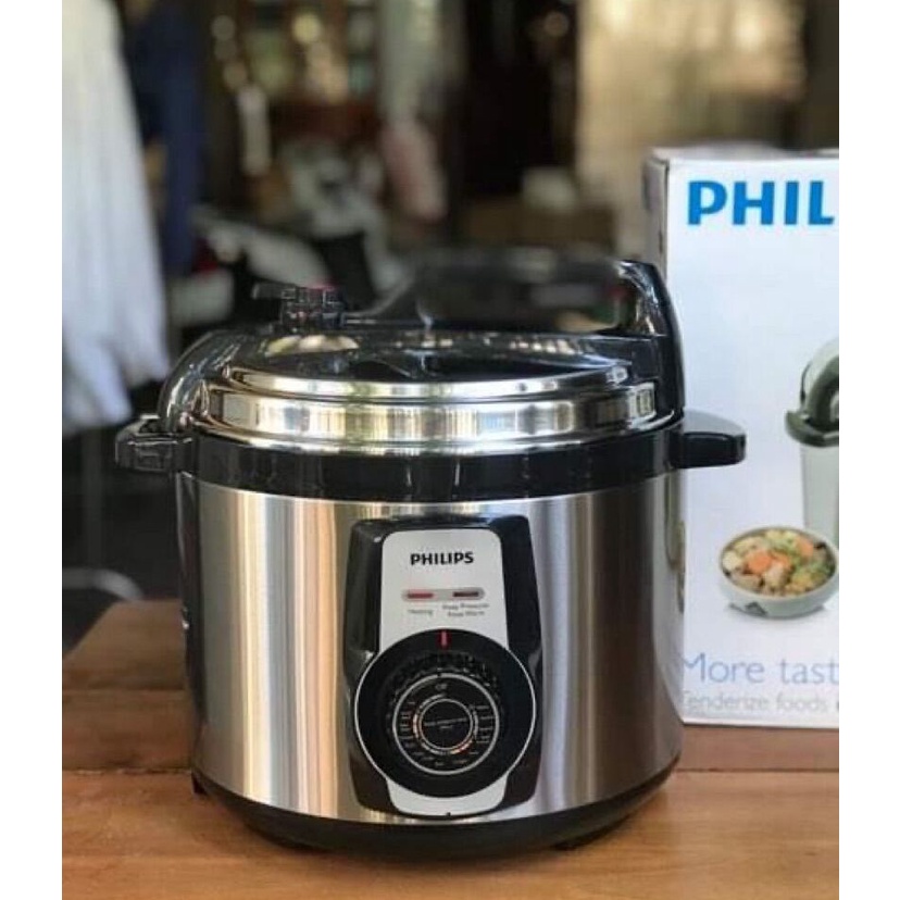 Nồi áp suất điện Philips HD2103/66 5 lít-Mới Chính Hãng 100%-5 lít 900W Chất liệu:Lòng nồi chống dính