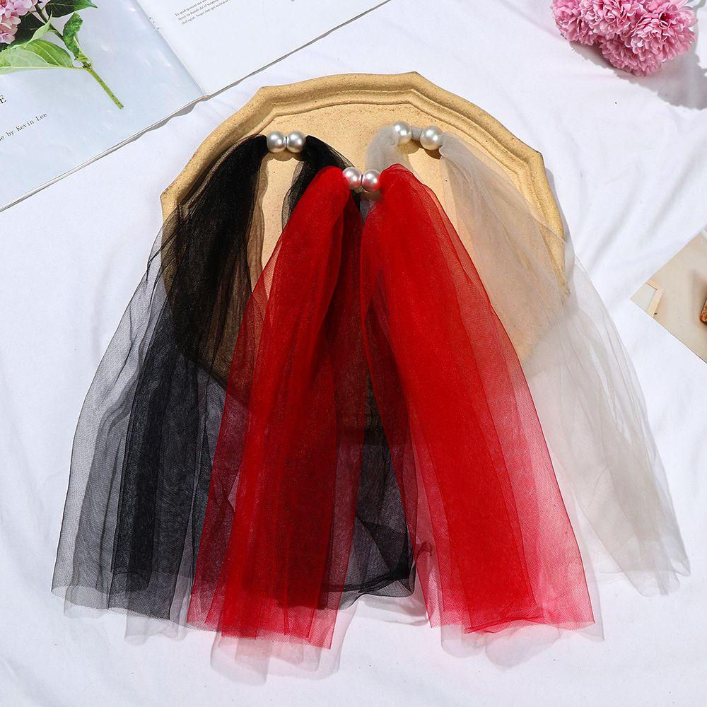 Khăn Quàng Cổ Bằng Lụa Phối Lưới Trang Trí Thanh Lịch