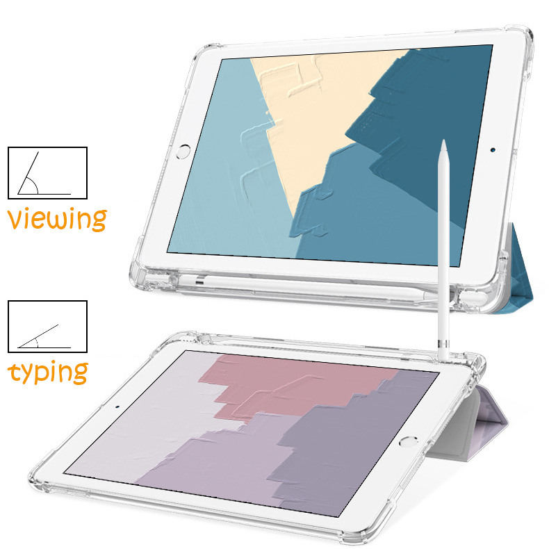 Bao Da Máy Tính Bảng Thông Minh Có Khe Cắm Bút tương thích với iPad Air 4 Air 3 Pro 10.5 7/8/9th Gen 10.2 5/6th Gen 9.7 Mini 5