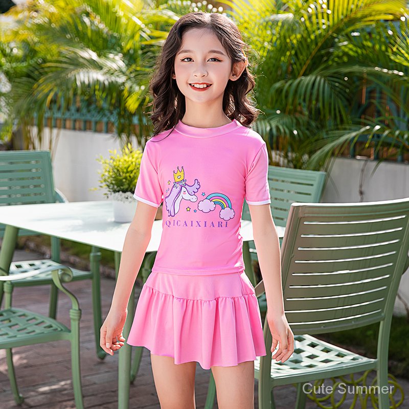 Bộ Đồ Bơi Tay Dài Chống Nắng Dành Cho Bé Gái 10-12 - 15 Tuổi | BigBuy360 - bigbuy360.vn