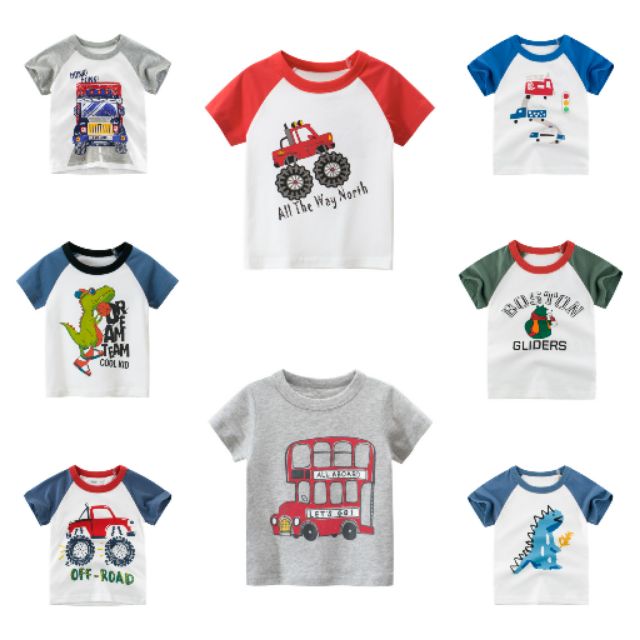 Áo cotton cộc tay bé trai Kotokids áo cho bé hàng xuất Âu Mỹ