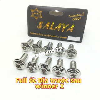 Combo 10 ốc đĩa trước sau winner x salaya inox 304