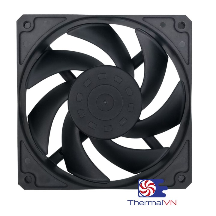 Quạt fan case 12cm Fanner F120-A (Trắng/Đen) - Quạt sức gió lớn 77 CFM, khung quạt cứng cáp, tốc độ 2200 vòng