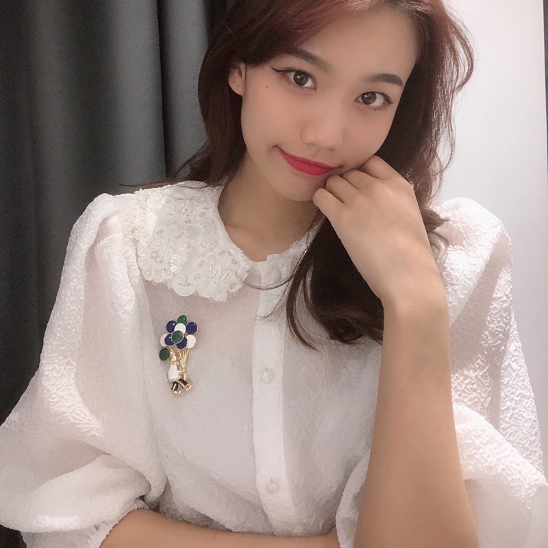 Trâm Cài Áo Hình Chú Hề Xiếc Tráng Men Vintage Châu Âu