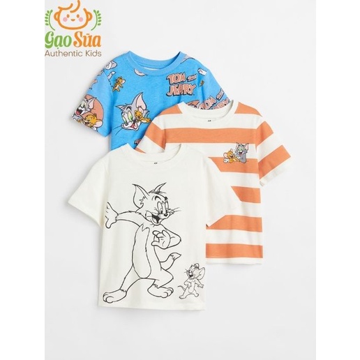 Áo thun tom & jerry bé trai, áo trẻ em HM authentic size 2y-8y