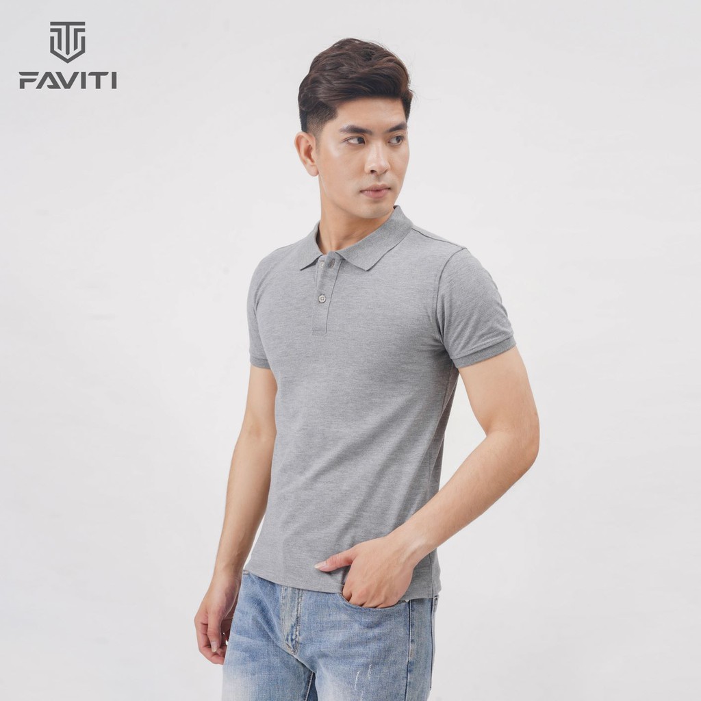 Áo Thun Phông Nam Trơn có cổ đẹp tay ngắn Áo Polo Nam cao cấp rẻ đẹp FAVITI AT01 | BigBuy360 - bigbuy360.vn