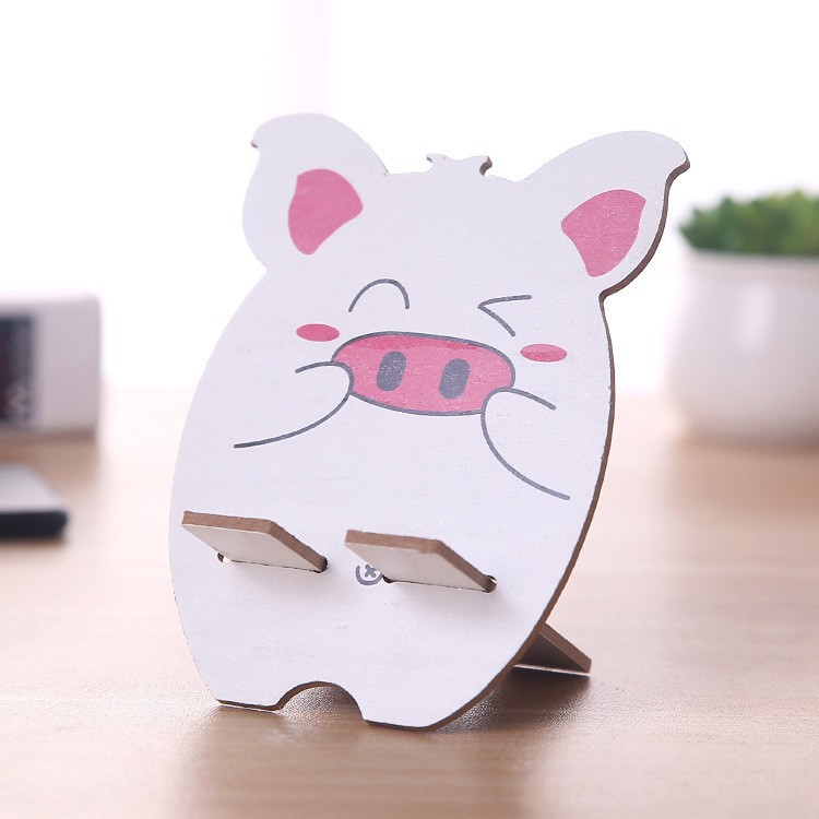 Giá đỡ điện thoại bằng gỗ hình nhân vật hoạt hình | BigBuy360 - bigbuy360.vn