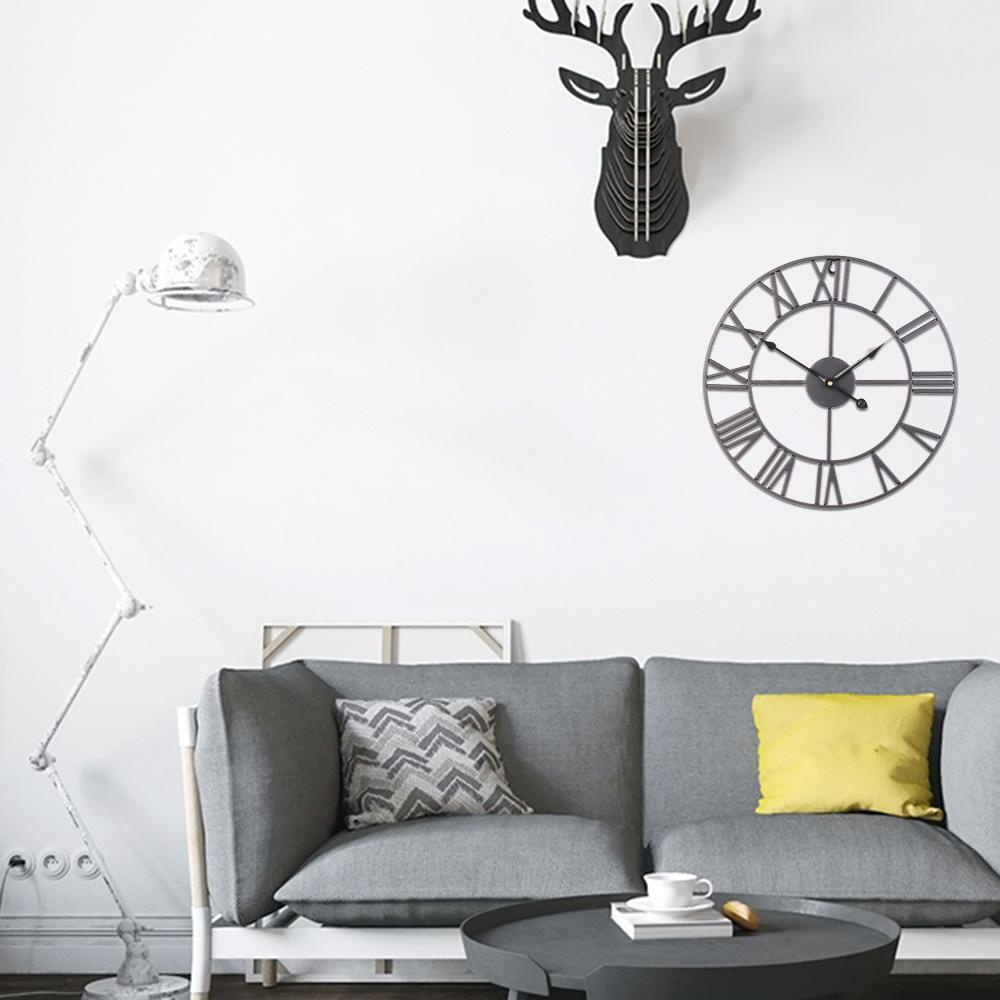 Đồng Hồ Treo Tường Bằng Kim Loại Phong Cách Vintage
