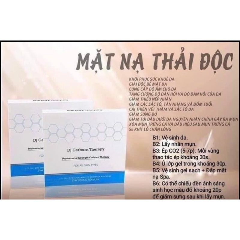 Mặt nạ thải độc Co2 DJ carbon 500ml và 35 mặt nạ giấy chính hãng hàn quốc