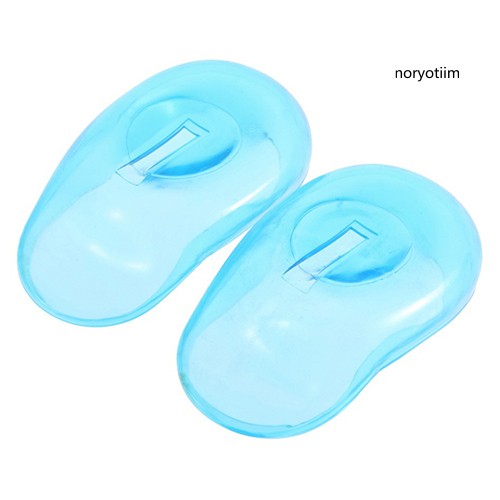 Set 2 Bọc Bảo Vệ Tai Khi Nhuộm Tóc Bằng Silicon Màu Xanh Dương