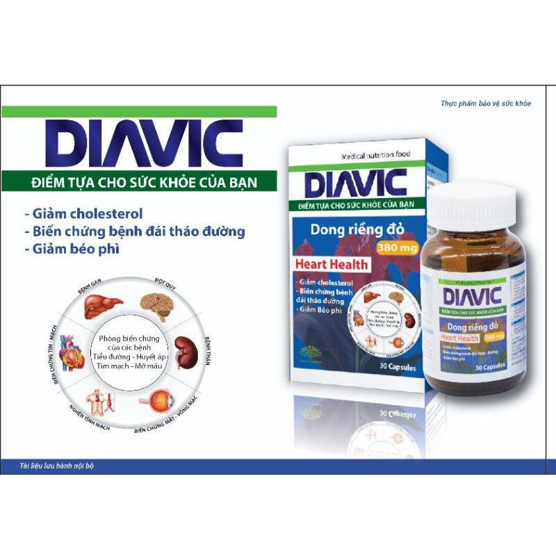 DIAVIC hỗ trợ đường huyết, chống biến chứng tiểu đường và giảm mỡ máu