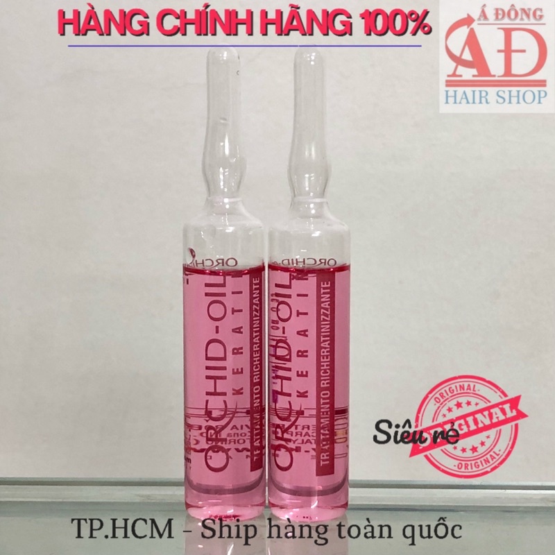 [+Tặng mũ trùm] COMBO 2 ỐNG TINH CHẤT KERATIN PHỤC HỒI TÓC HƯ TỔN KLERAL ORCHID OIL ITALY 10ML*2