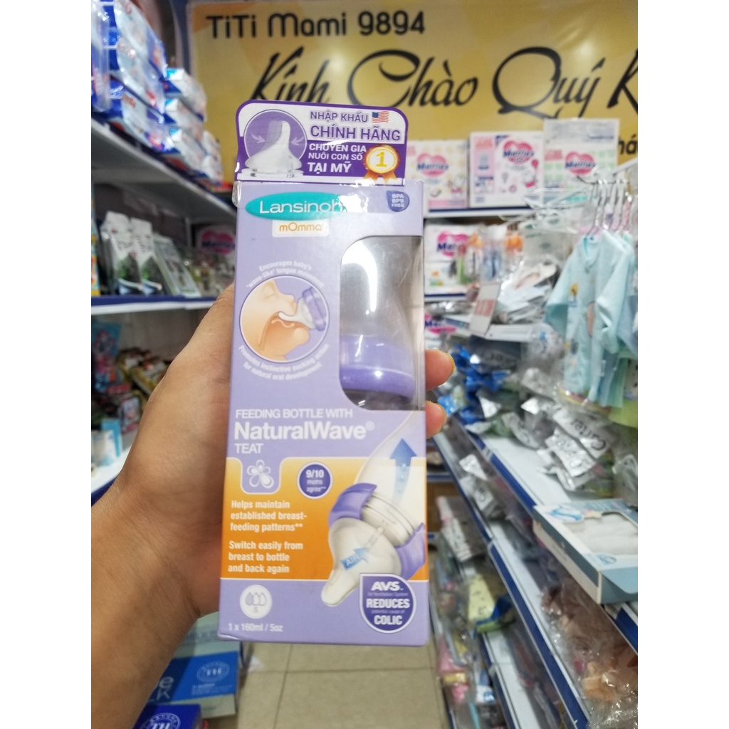 Bình sữa Lansinoh 160ml và 240ml [ Cam kết chính hãng]