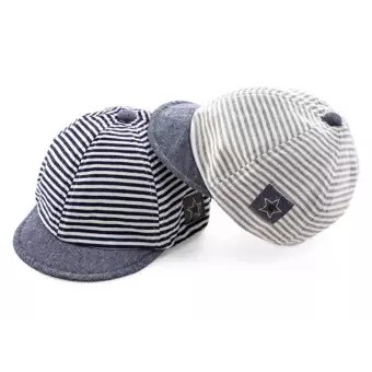 Mũ Nón Lưỡi Trai Mềm Sọc Cotton Cho Bé