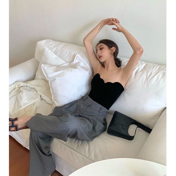 Cocory vn vintage Street Style Sexy Babes Tube Top Fashion Slim Off Shoulder Croptop | BigBuy360 - bigbuy360.vn