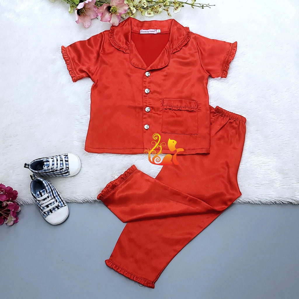 [NHẬP KIDTET hoàn 15% xu đơn 150k] Đồ Bộ Pijama Phi "Lụa Bèo" Quần Dài Cho Bé - Từ 12kg - 42kg