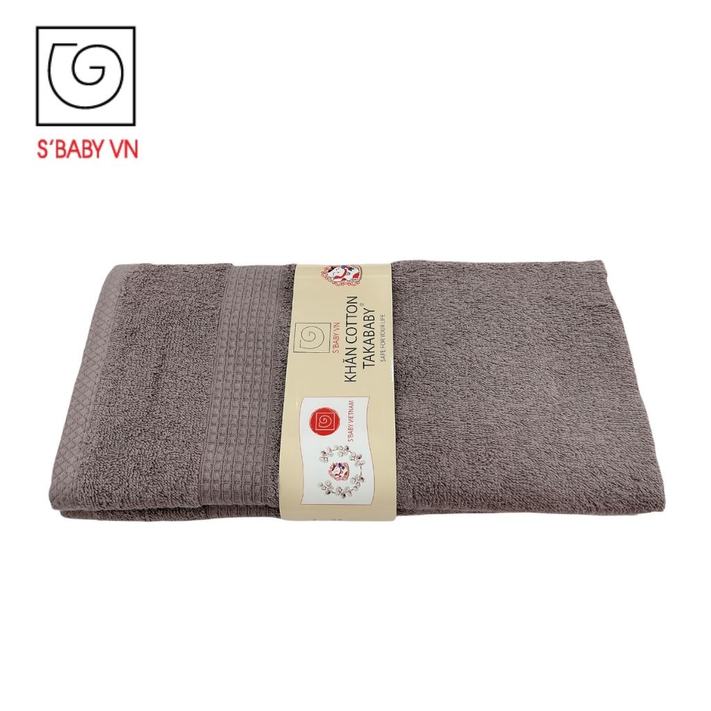 Khăn Tắm Cotton S'BABY 60x120cm Sản Xuất Từ Nguyên Liệu Tự Nhiên Mềm Mại, An Toàn Cho Da - 8936137960479