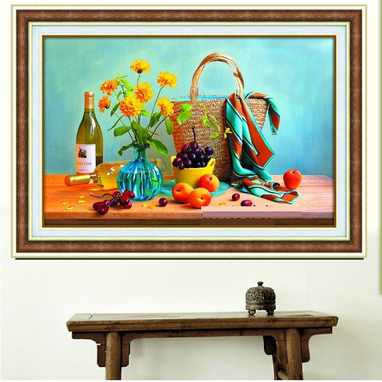 Tranh đính đá  hoa fan2200 70x50cm