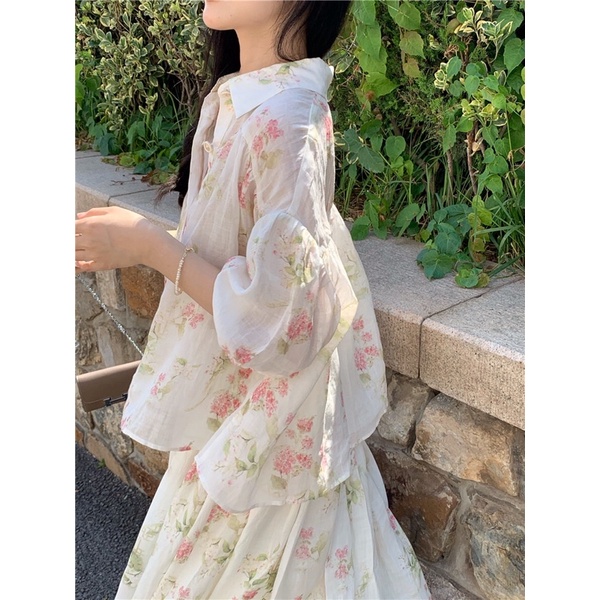 [MEILY ORDER] Set sơ mi hoa hoè lovely