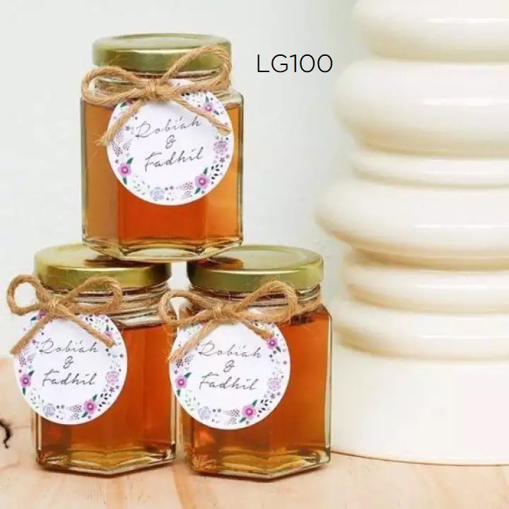 COMBO 60 HŨ THỦY TINH 100ML LỤC GIÁC NẮP THIẾC ĐỰNG BỘT CÁC LOẠI, CHƯNG YẾN, GIA VỊ, MẶT NẠ COLLAGEN