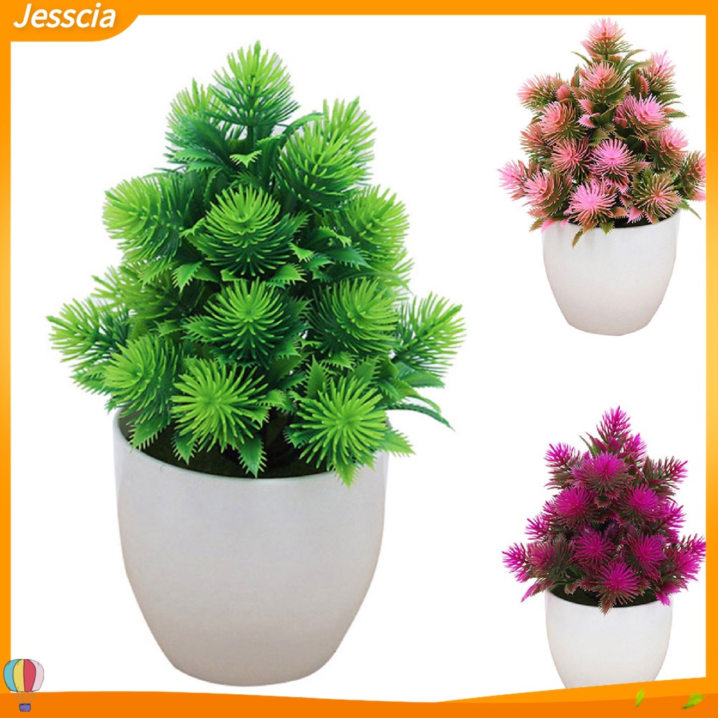 Jessica| 1 Chậu Cây Bonsai Giả Mini Không Phai Màu Trang Trí Nhà Cửa / Khách Sạn / Nhà Hàng