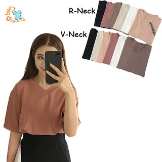 Áo thun trơn Hàn Quốc đơn giản 10 màu tùy chọn