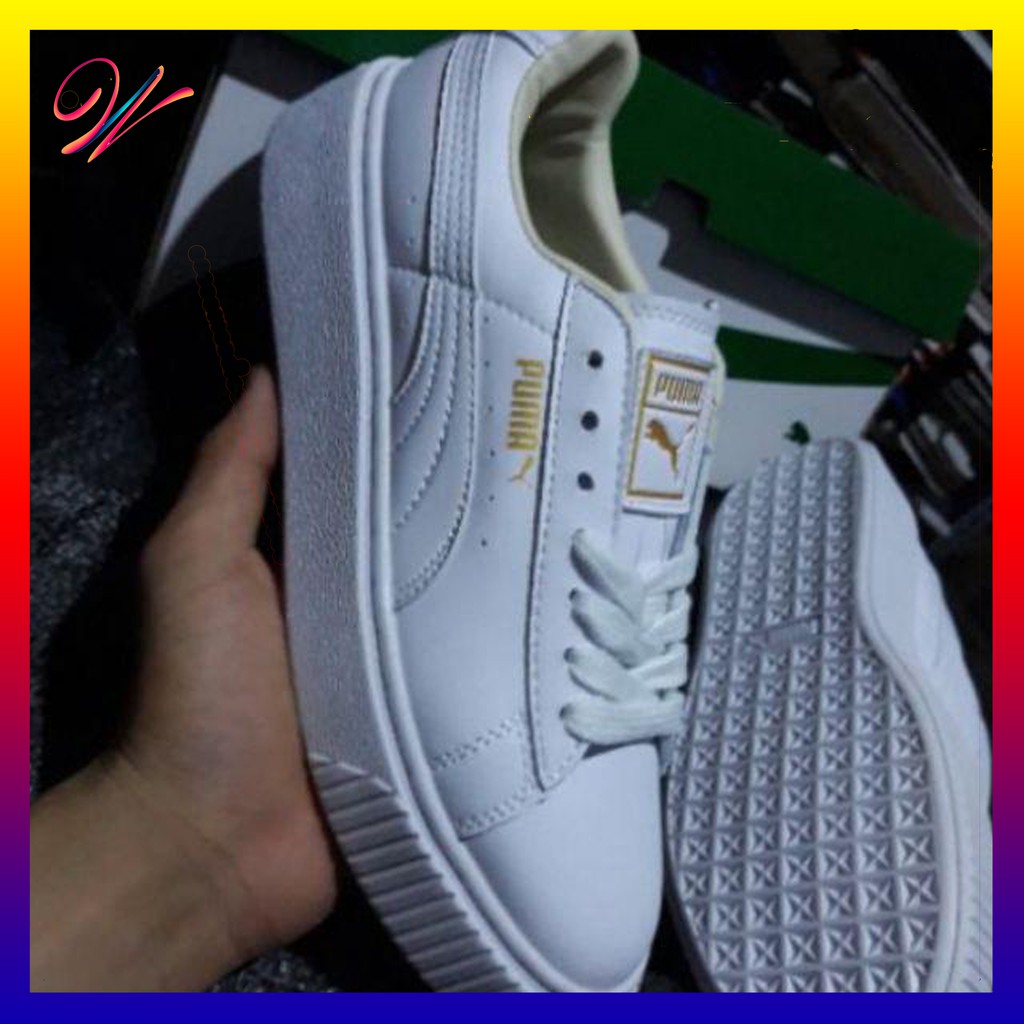 [Mã FAGREEN245 giảm tới 30K đơn 99K] giày Puma trắng chữ vàng mới | BigBuy360 - bigbuy360.vn
