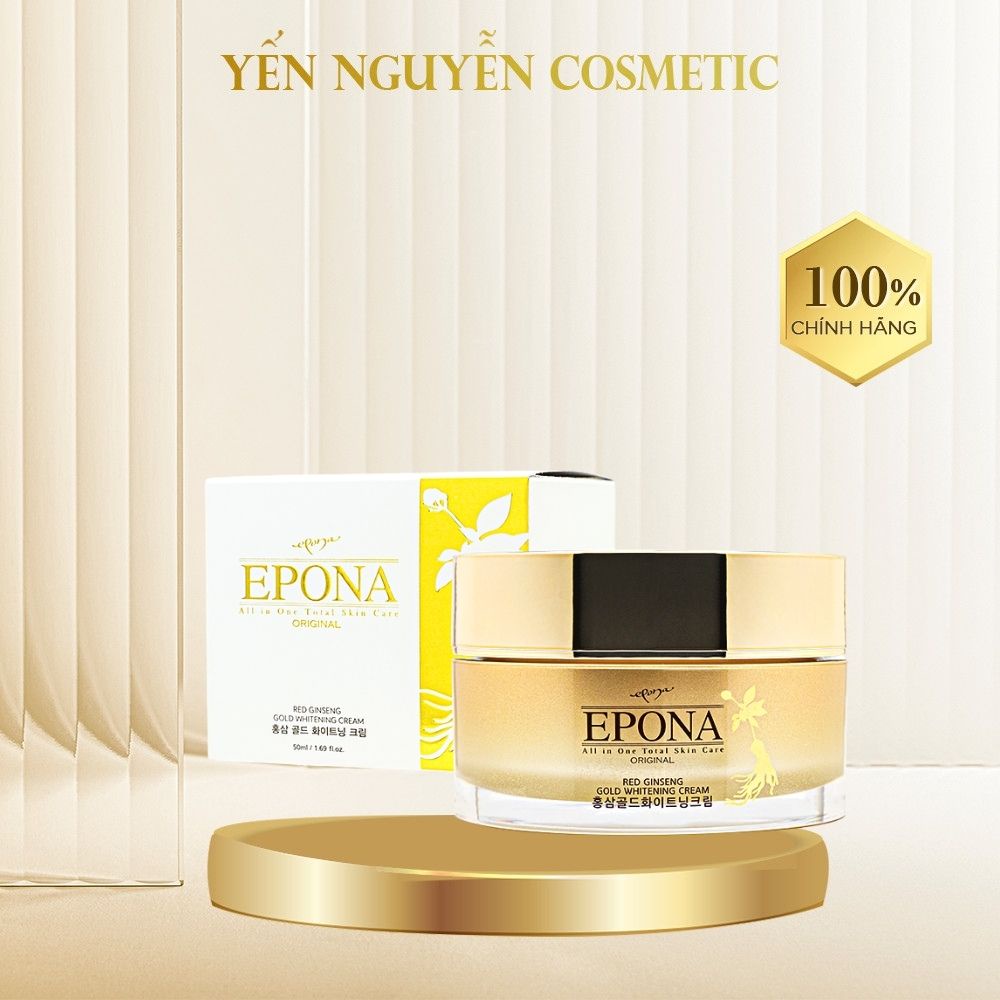 Kem Nám Hồng Sâm Epona Red Gingseng Gold Whitening Cream 50ml