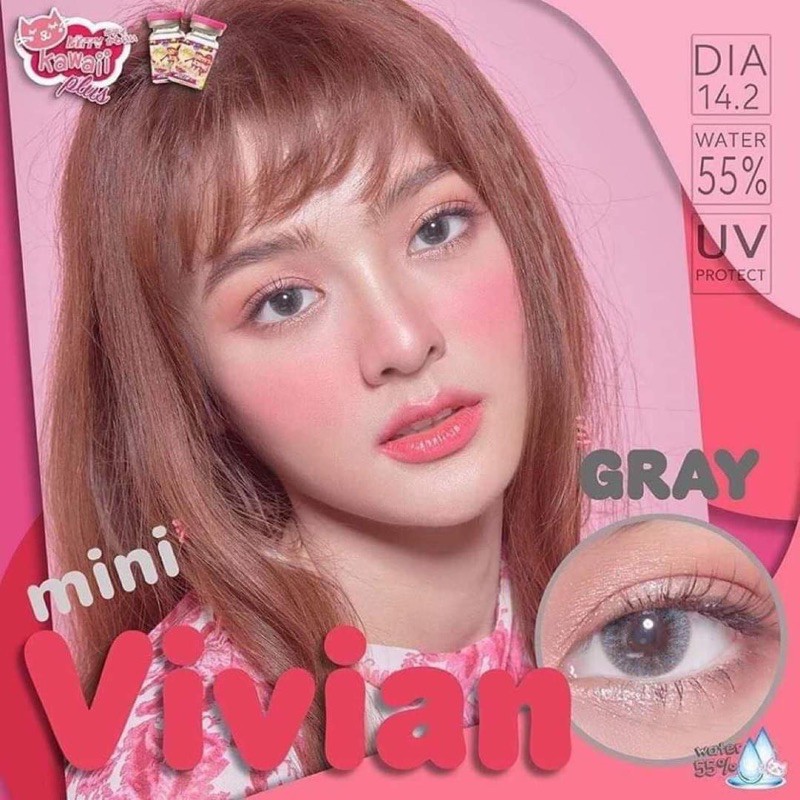 [Độ ẩm cao] Lens xám tây giãn nhỏ Vivian có độ