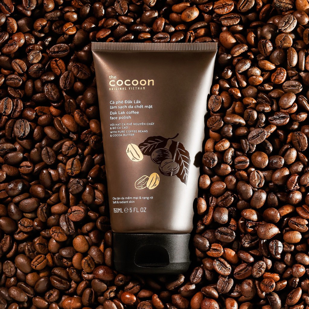 Cà phê Đắk Lắk làm sạch da chết mặt Cocoon 150ml (Dak Lak coffee face polish)