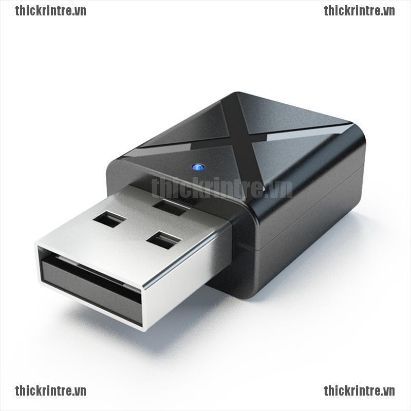 <Hot~new>Car 2-in-1 Transmitter Receiver Wireless Audio USB Bluetooth FM Adapter 5.0