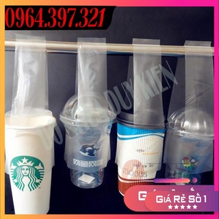 SỈ  1kg Túi chữ T đựng trà sữa cao cấp / túi chữ T đựng cốc