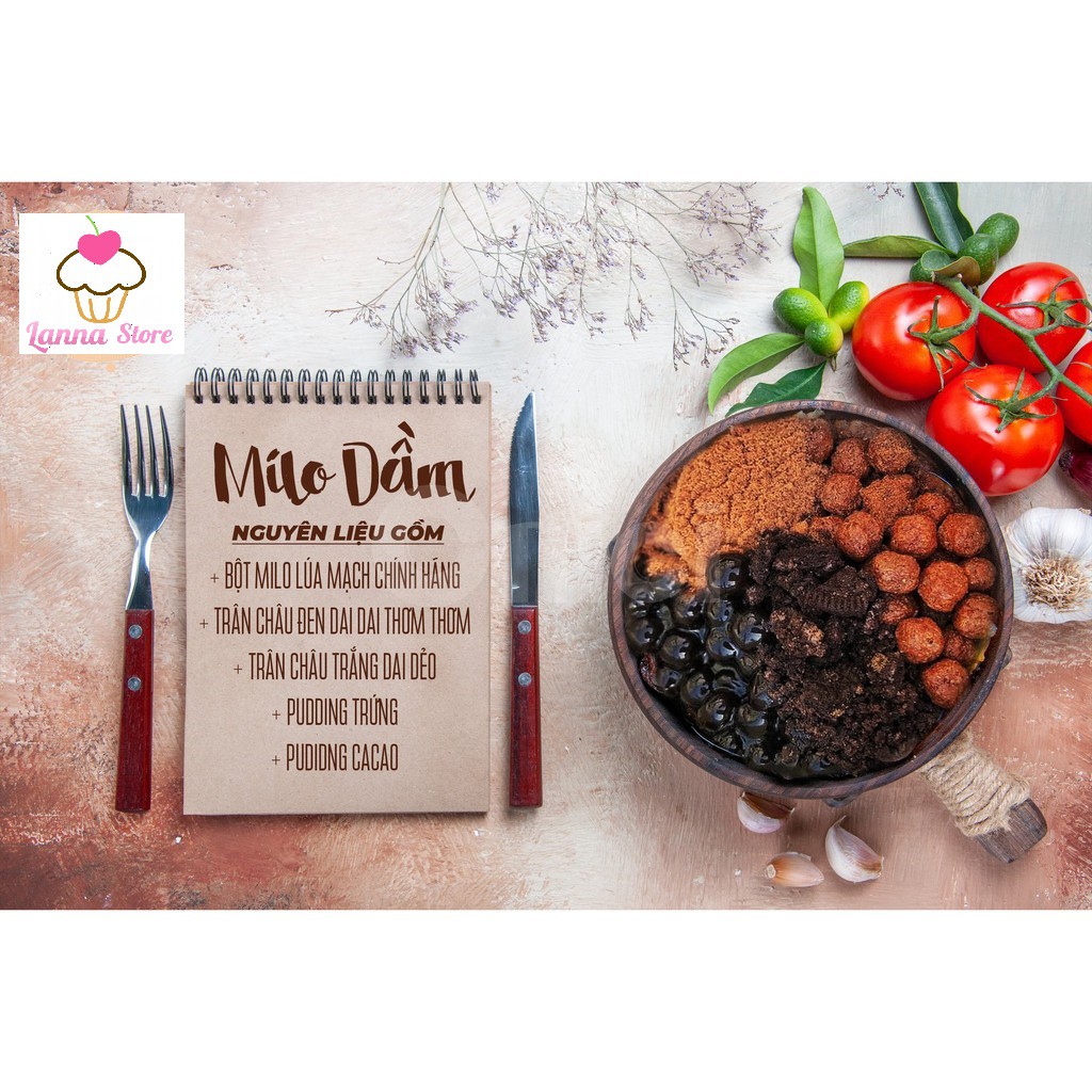 [Siêu HOT] SET MILO DẦM TRÂN CHÂU PUDDING 7 Vị 22 - 25 chén ngon té xĩu - Gói 350g