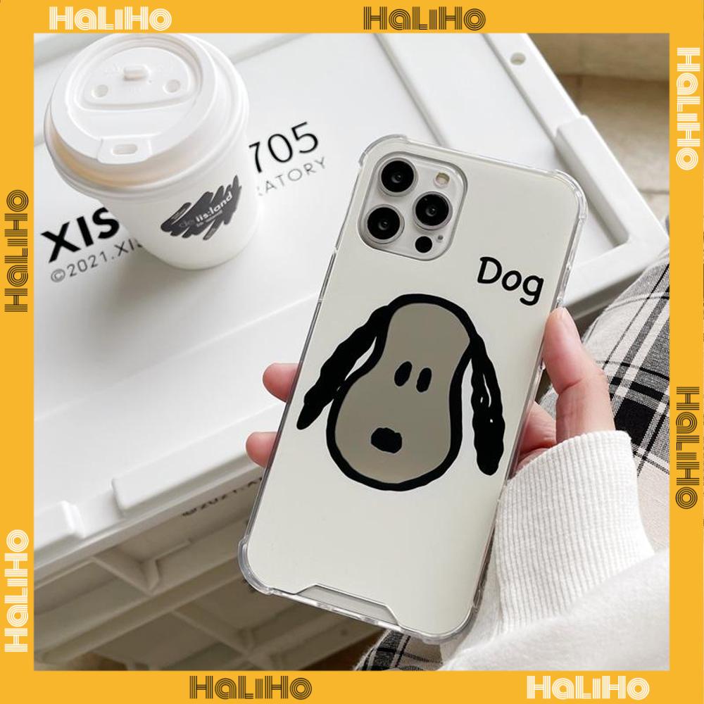 iPhone Case Acrylic HD Mirror Laser Airbag Shockproof Protection Camera Cute Puppy Simple Compatible For iPhone 11 iPhone 13 Pro Max iPhone 12 Pro Max iPhone 7 Plus iPhone xr xs